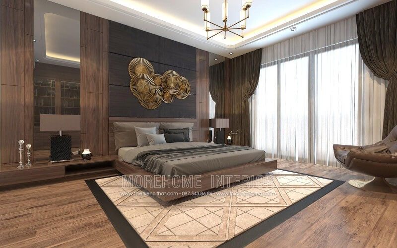 Mẫu giường ngủ kiểu Nhật được thiết kế dạng bệt giúp gia chủ có thể dễ dàng sử dụng cũng như tạo cảm giác thông thoáng hơn cho căn phòng