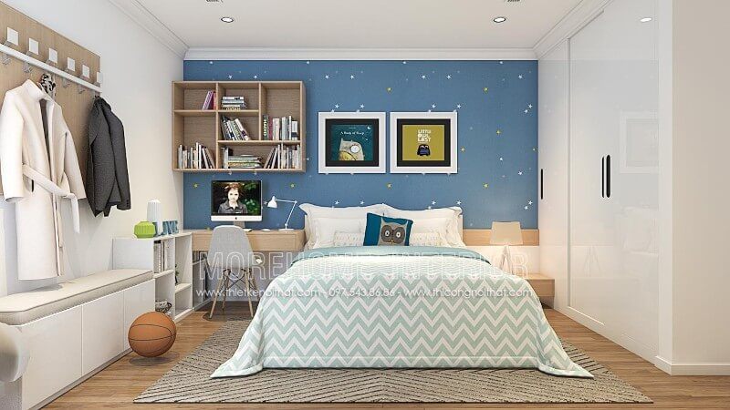 Thiết kế giường ngủ bé trai phong cách hiện đại, ấn tượng