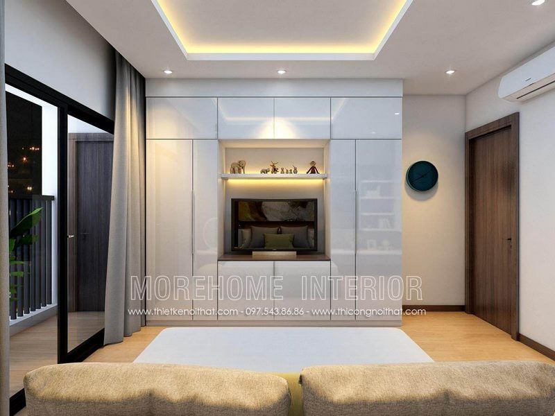 Tủ áo cao cấp trắng bóng Acrylic An Cường