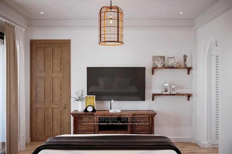 Cửa gỗ tự nhiên mang lại sự đẹp đẽ cho nhà biệt thự.
